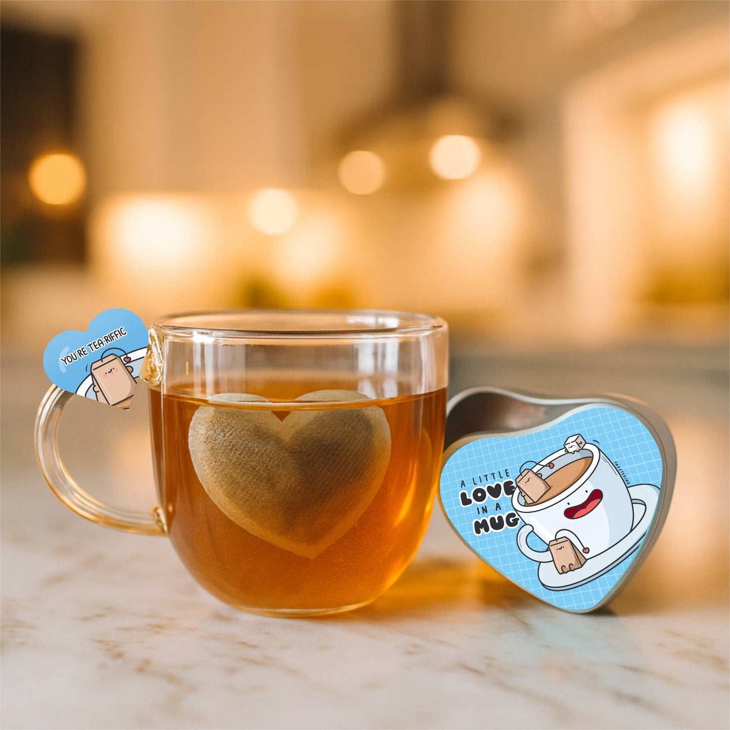 Heart Shaped Tea Bags - Box of 5 positivi-tea's: Chai Tea