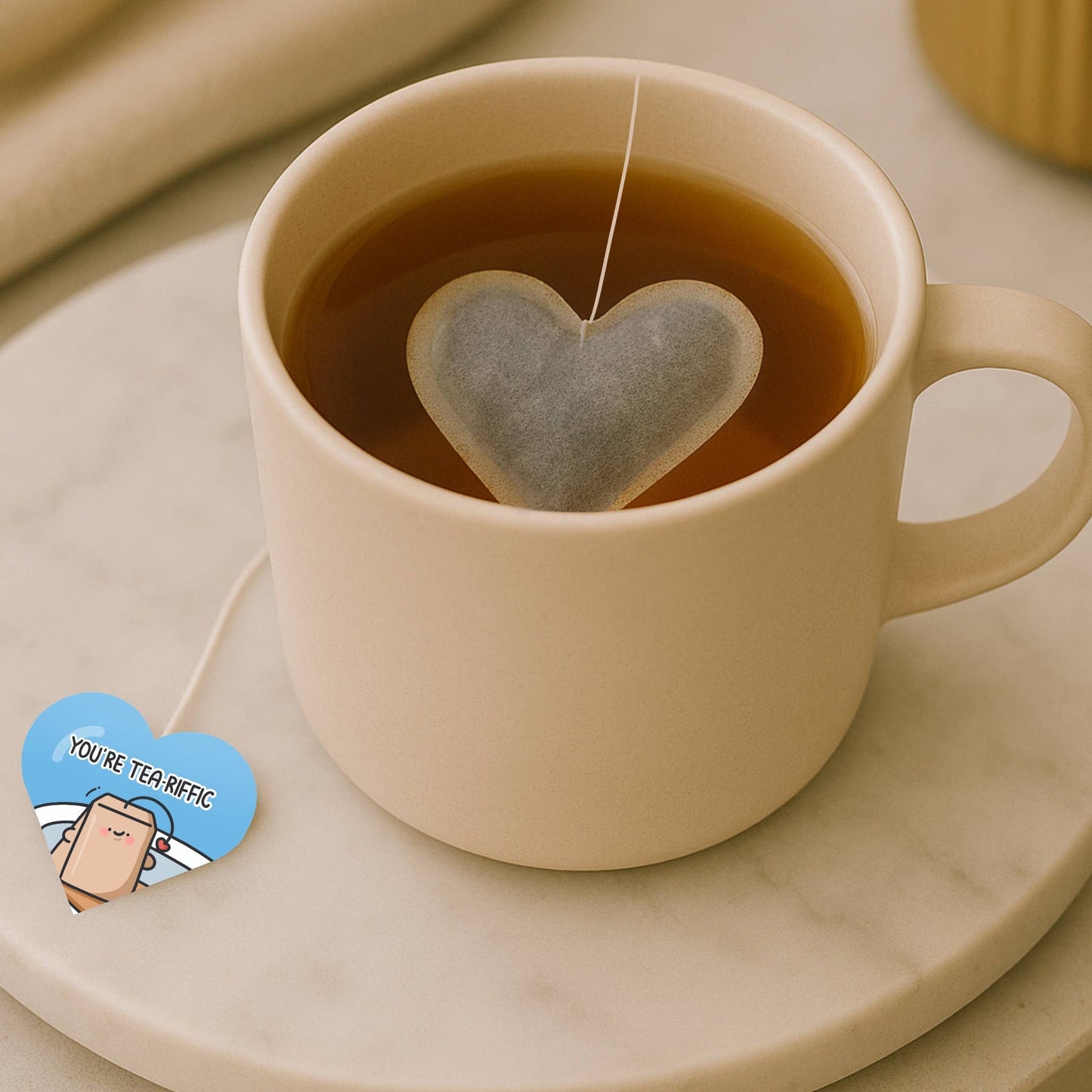 Heart Shaped Tea Bags - Box of 5 positivi-tea's: Decaf English Breakfast