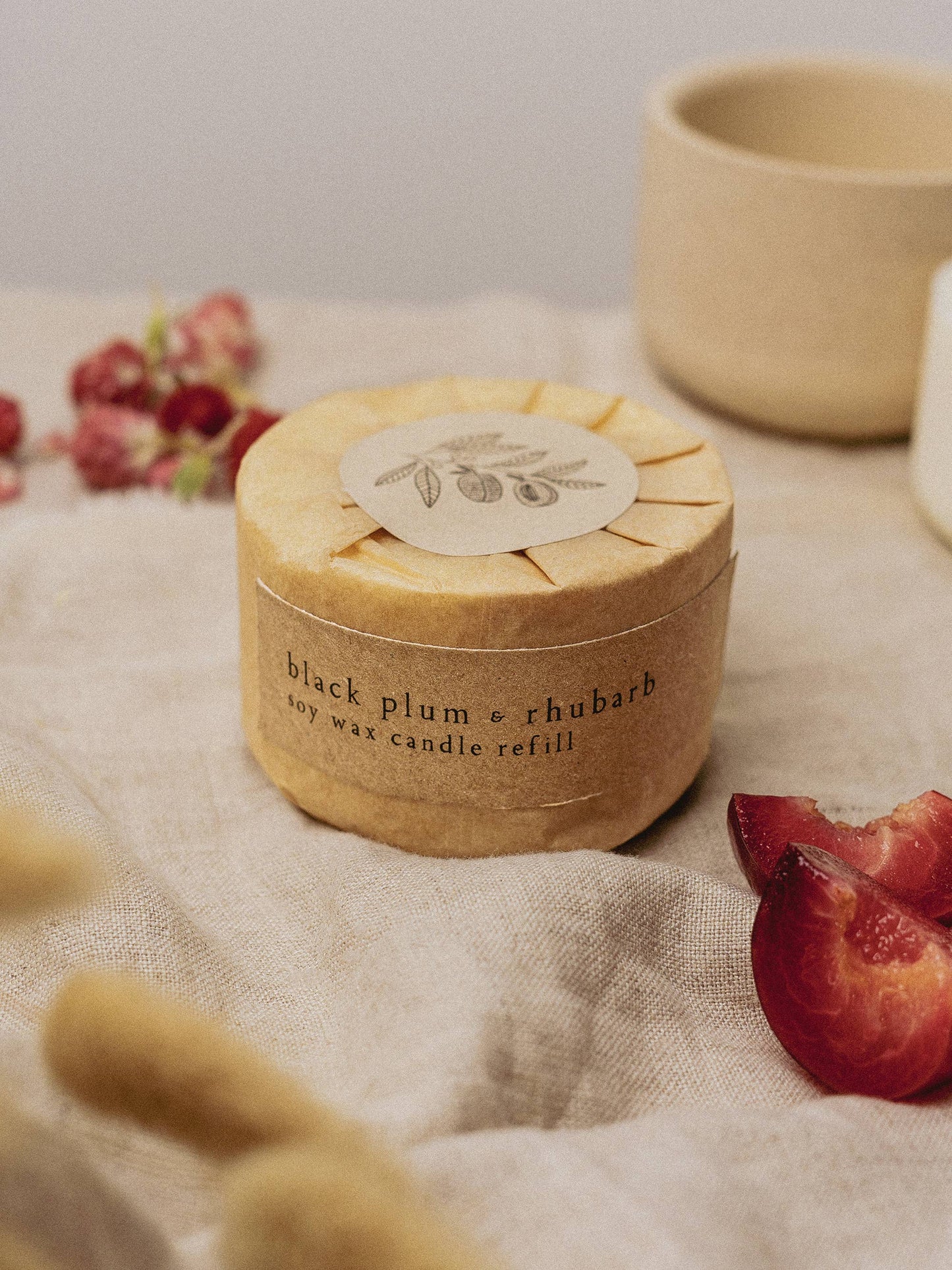 Black Plum & Rhubarb Candle Refill