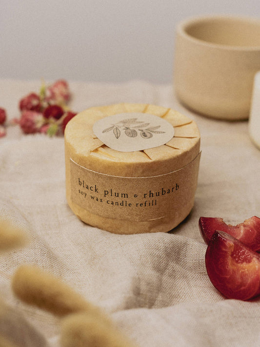 Black Plum & Rhubarb Candle Refill