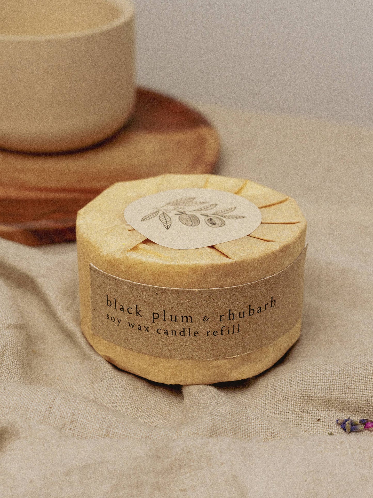 Black Plum & Rhubarb Candle Refill