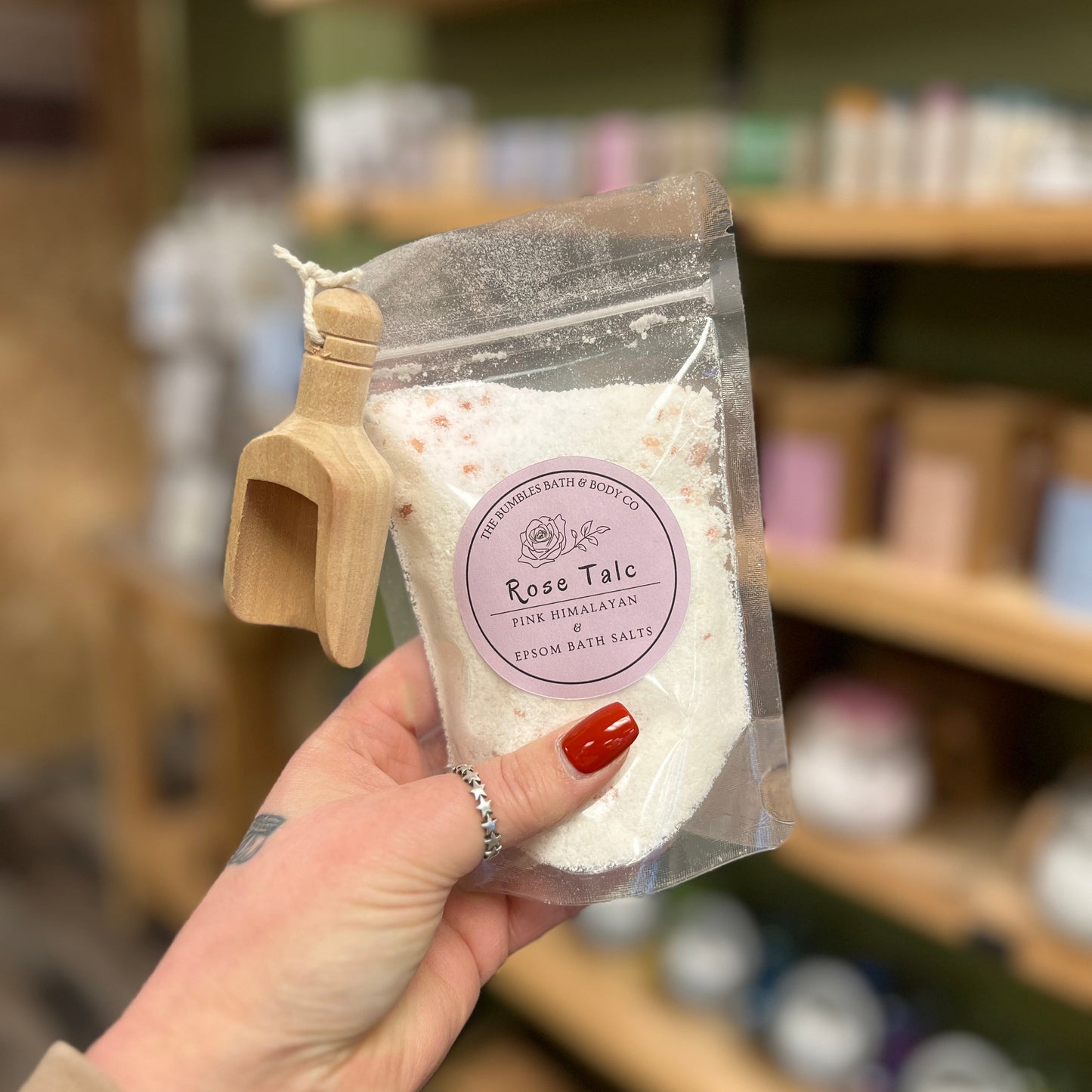 Rose Talc Bath Salts