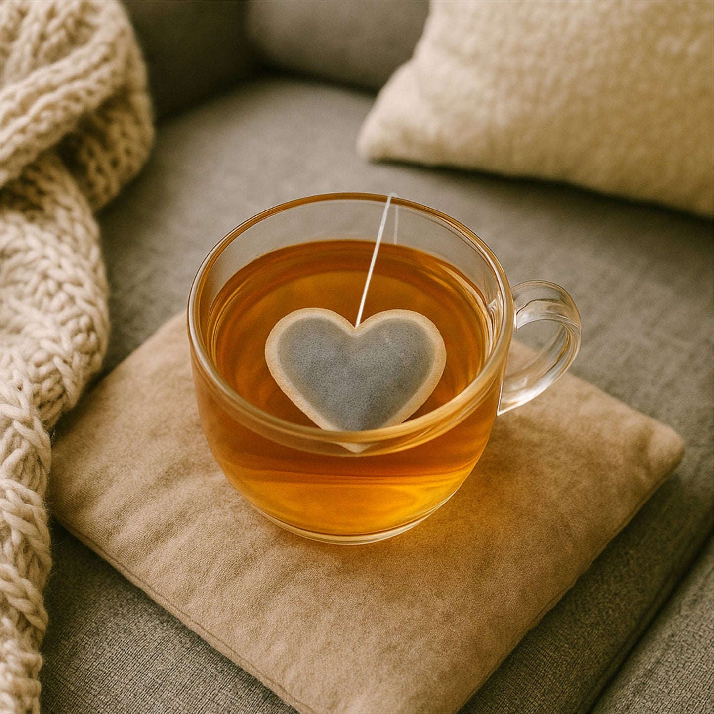 Heart Shaped Tea Bags  Box of 5 positivi-tea's: Jasmine Tea